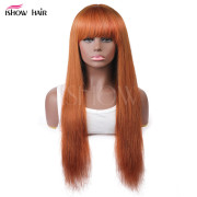 human hair straight wig